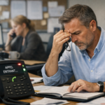 Interruption liée aux appels entrants dans une PME, illustrant la désorganisation et la perte de concentration des équipes